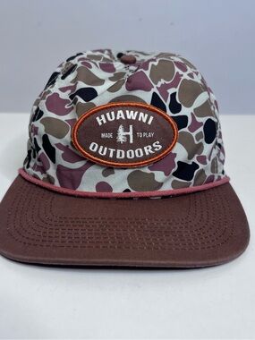 Conchi “Huawni Outdoors" custom camouflage rope hat - SnapBack